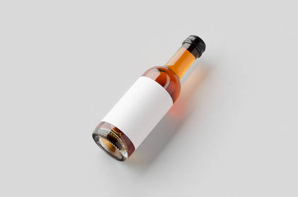 istock Small rose wine bottle mockup. Bordeaux shape. 2165292857