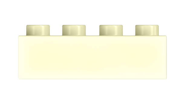istock Cream Toy Block Isolated on a White Background. 2165293939