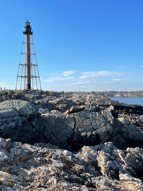 istock Marblehead Lighthouse on the stony coast 2165301151