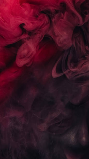 istock Mist cloud paint water blend pink black smog wave 2165304952
