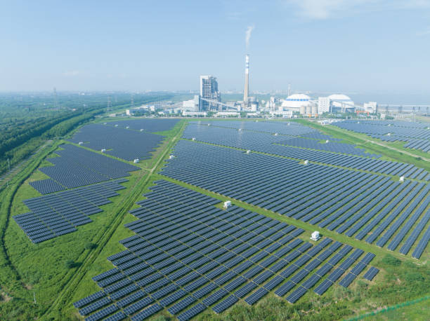 istock solar power plant, thermal power plant 2165306722