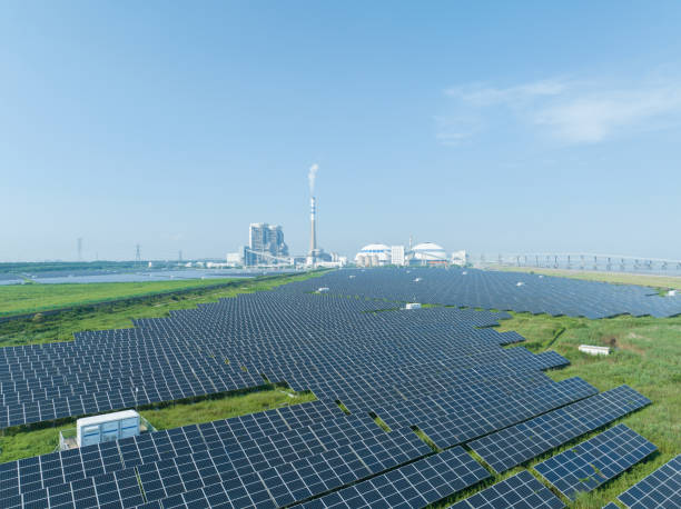 istock solar power plant, thermal power plant 2165306857