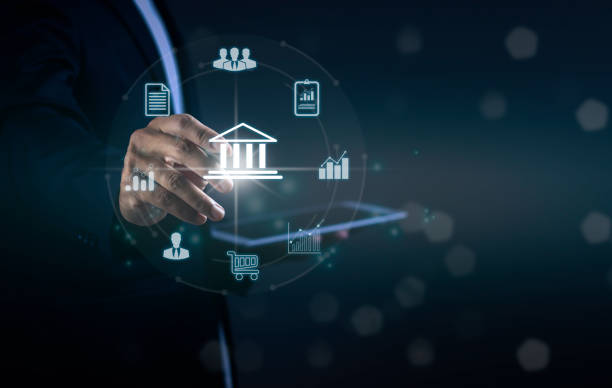 istock Businessman using smartphone and choosing digital interface. Regulation Compliance financial control internet technology concept on virtual screen. 2165307373