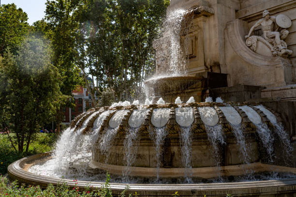 istock Close-up Cervantes Monument in Spain Square, Madrid, Spain 2165308917