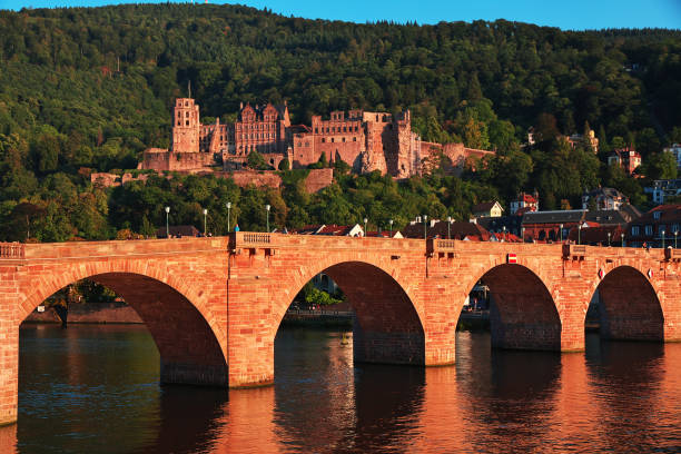 Heidelberg, Germany - 11 Sep 2015: The old bridge in Heidelberg, Germany