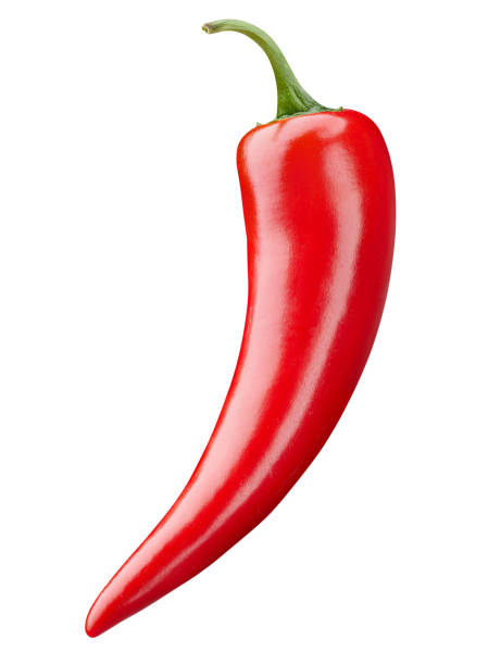 istock Red chilies or chilli cayenne peppers isolated on white background 2165311734