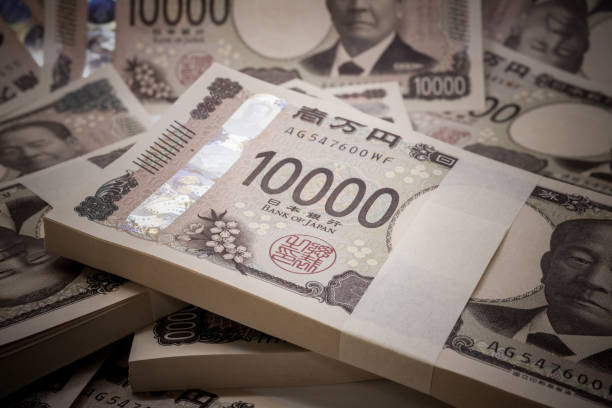 istock Japan's new 10,000 yen note. Bundled million yen. Negative image. 2165320855