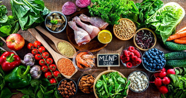 istock Food products representing the MIND diet 2165323631