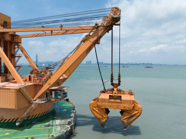 istock Silt cleaning vessel, offshore excavator 2165323693
