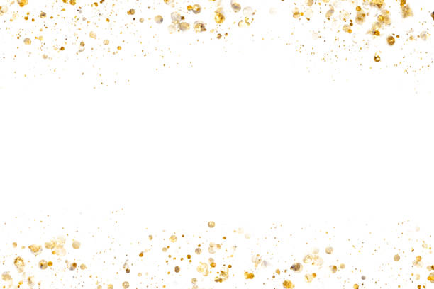 istock golden sparkling spots on border of white background 2165328281