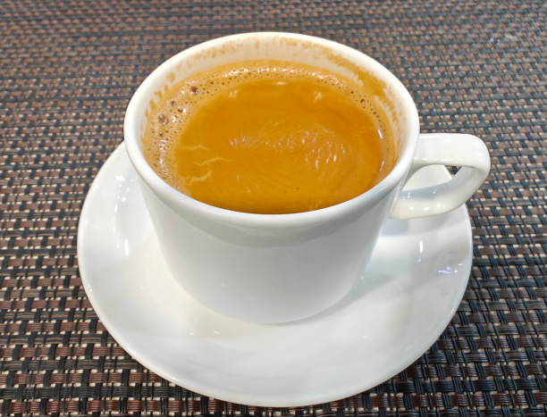 istock Aromatic Fresh Brewed Coffee in White Cup - Buy High-Quality Beverage Photos 2165333032