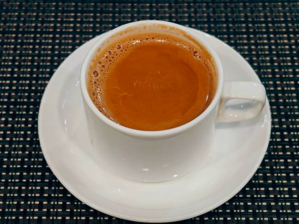 istock Aromatic Fresh Brewed Coffee in White Cup - Buy High-Quality Beverage Photos 2165333042