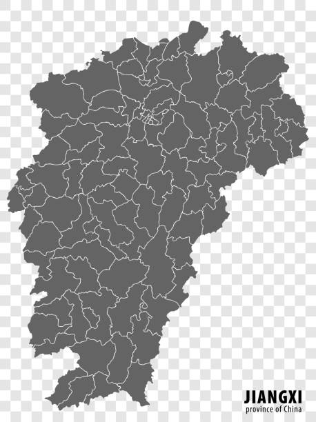 Blank Map Province Jiangxi Of China High Quality Map Jiangxi With Blank Map Province Jiangxi Of China High Quality Map Jiangxi With On 