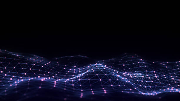 istock Digital technology wave. Dark cyberspace with motion dots and lines. Futuristic digital background. Big data analytics. 3d rendering. 2165338382