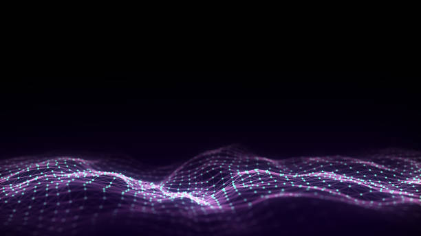 istock Digital technology wave. Dark cyberspace with motion dots and lines. Futuristic digital background. Big data analytics. 3d rendering. 2165338408