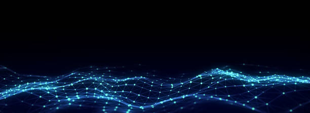istock Digital technology wave. Dark cyberspace with motion dots and lines. Futuristic digital background. Big data analytics. 3d rendering. 2165338432