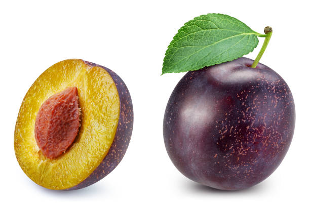 istock Plum isolated on white background 2165339291