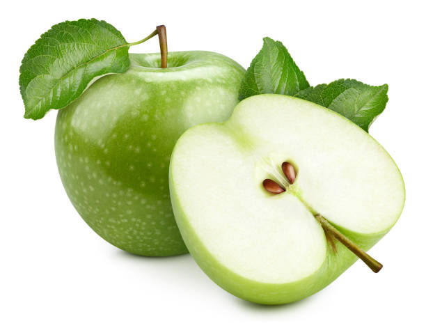 istock Green apple isolated on white background 2165341175