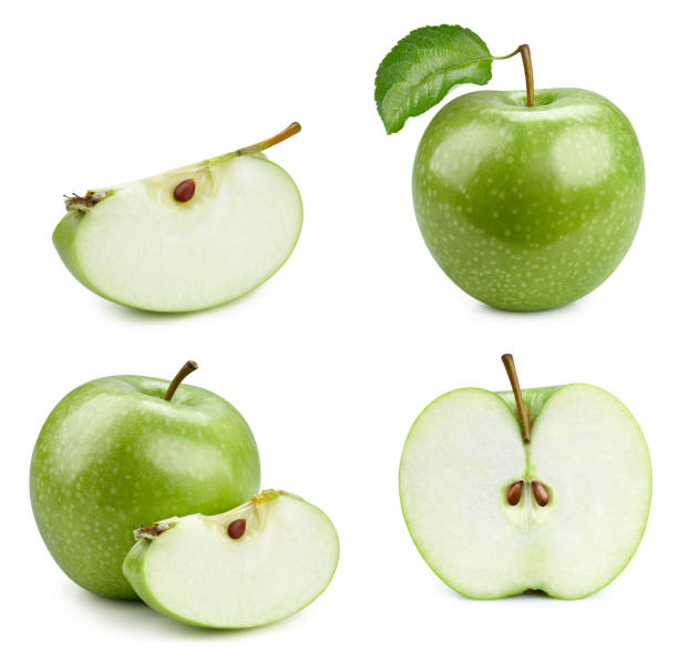 istock Green apple isolated on white background 2165342085