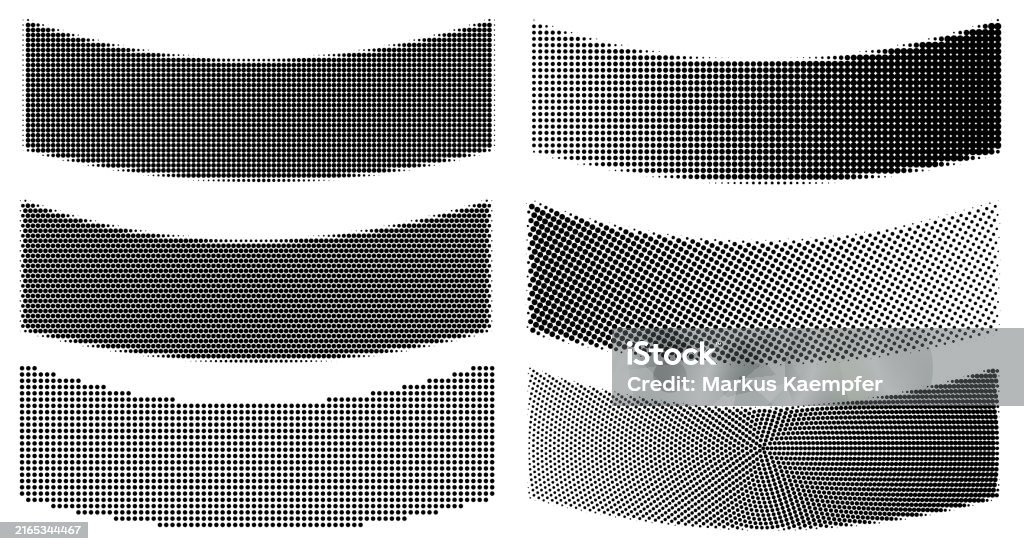 Differnet Design Differnet Halftone Design Elements In Black And White Stock ...