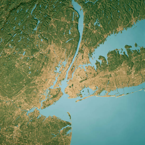 istock New York City Satellite Topographic Map 3D Render True Color 2165346307