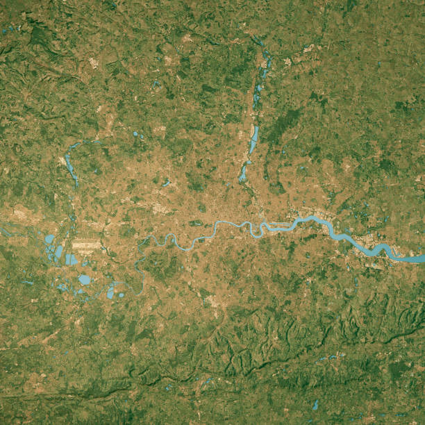 istock London Satellite Topographic Map 3D Render True Color 2165346597