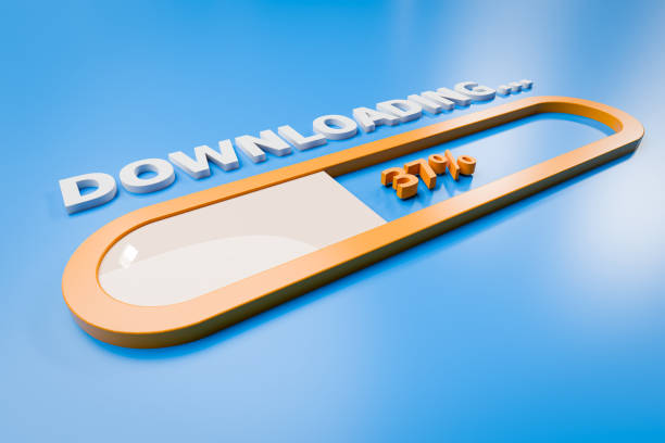 Progress bar in 3d with the text \