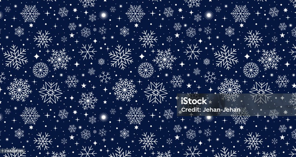 Snow Desktop Background Pattern Snowflake Background Snow Seamless Pattern Winter Wallpaper Stock ...