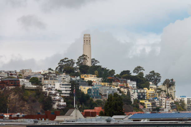 San Francisco, CA, USA - September, 18th, 2014: The iconic Coit Tower on Telegraph hill in San Francisco, California