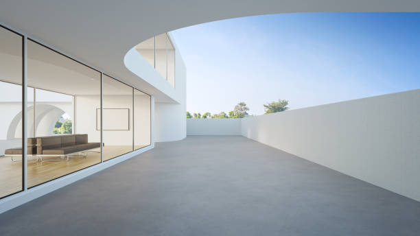 istock House with concrete floor terrace. 2165354284