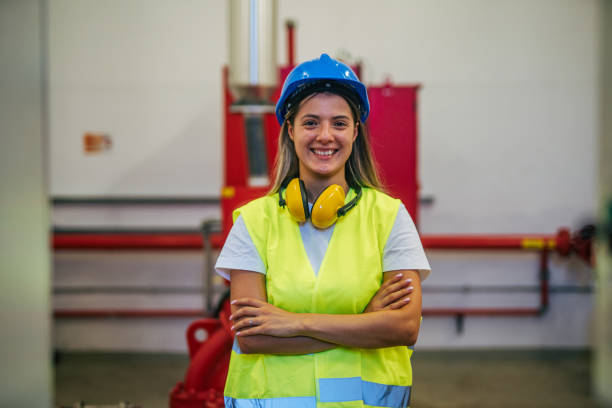 istock Female engineer working at factory 2165355187