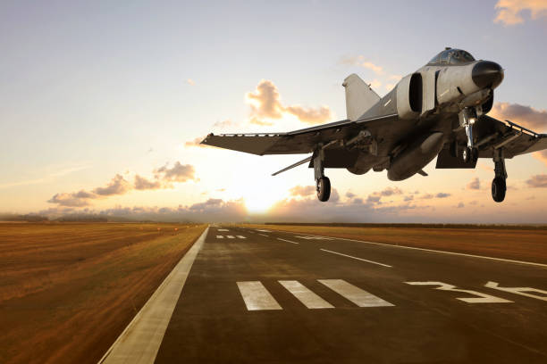 istock F-4 Phantom Fighter Jet is taking off on pist 2165356054