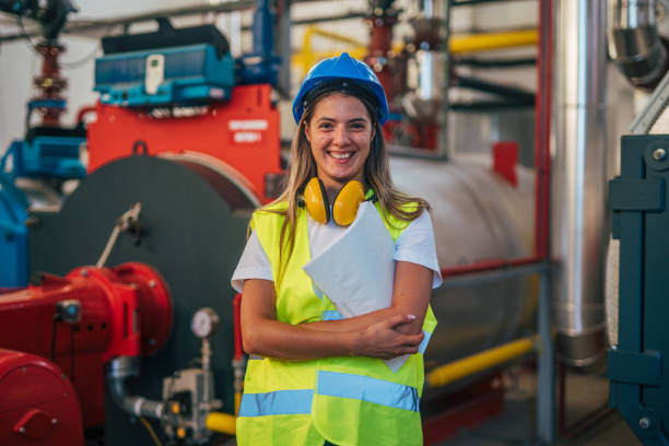 istock Female engineer working at factory 2165356414