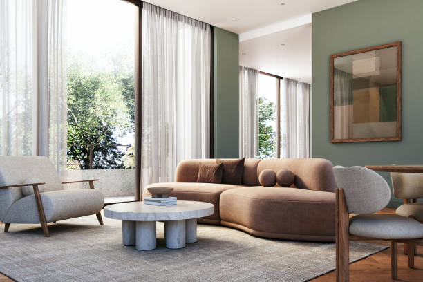 istock Modern elegant living room - interior design - 3d render 2165356636