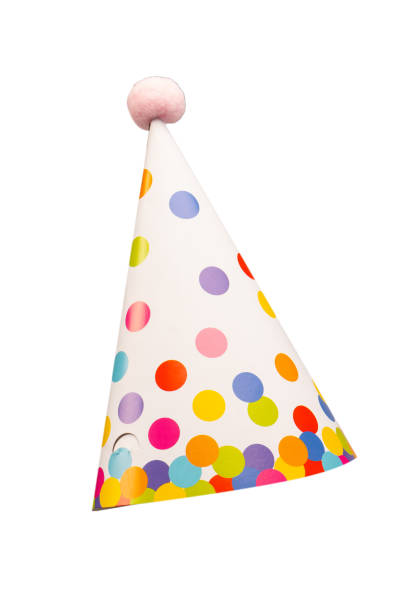 istock Colorful birthday cap isolated on white background 2165357597