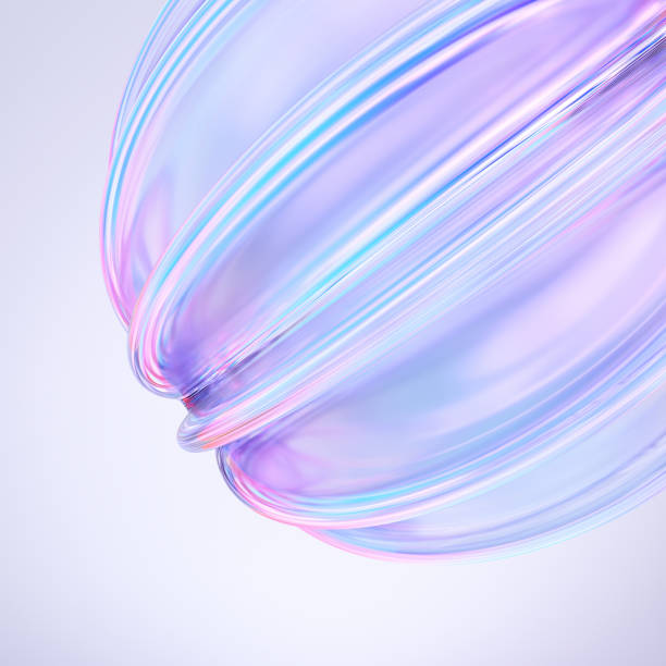 istock Glass triangle shapes with colorful reflections composition. 2165380910