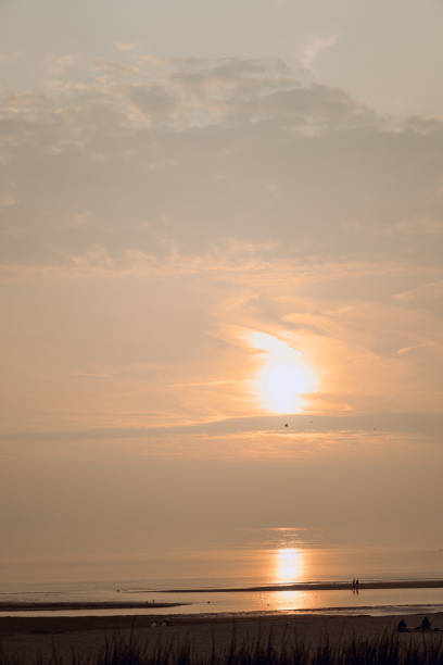 sunset on the dutch coast