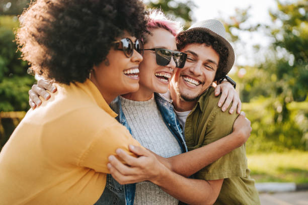 Group of happy friends