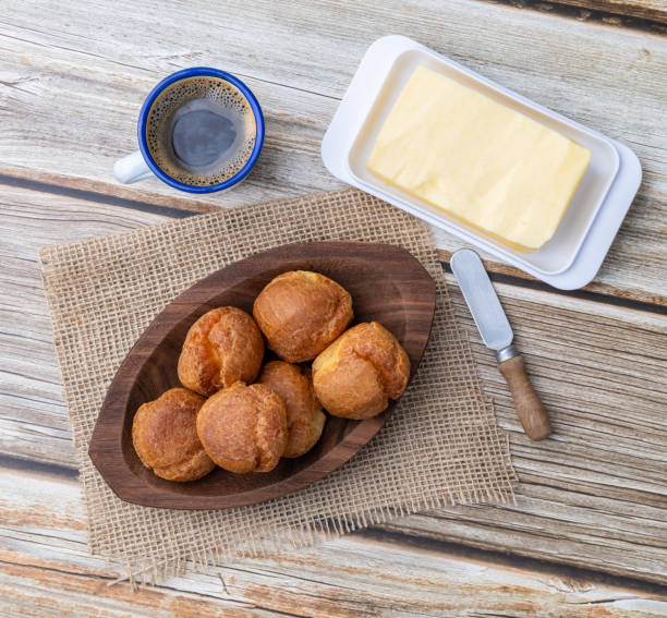 istock Broa, typical brazilian corn flour bread with coffee 2165384467