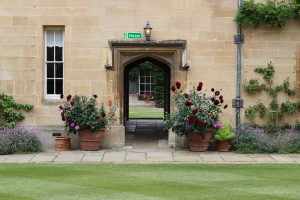 Garden inside an Oxford college quadrangle