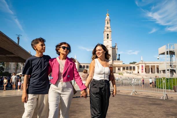 istock Family walking in Fatima 2165385707