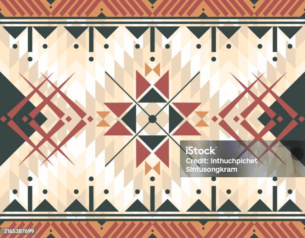 Retro Native Pattern Native American Pattern Stock Illustration - Download Image Now ...