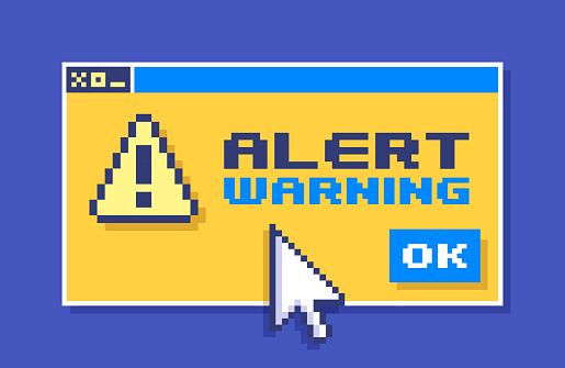 Warning Mistake Alert Warning Error Mistake Problem Warning Notification Window Stock ...