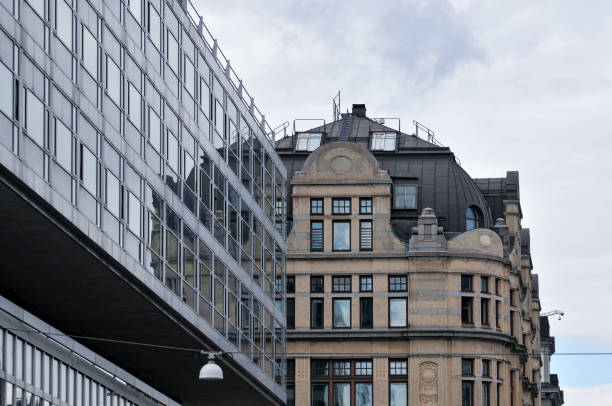 istock Low angle view of the buildings against sky 2165393325
