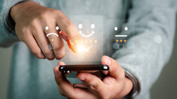 istock Customer review satisfaction feedback survey concept, User give rating to service experience on online application, Customer services best excellent business rating experience. 2165398661