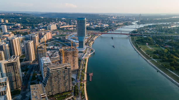 istock Belgrade after sunset captured from a drone perspective 2165400037