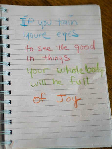 istock “Handwritten Inspirational Quote on Lined Notebook Paper” 2165400761