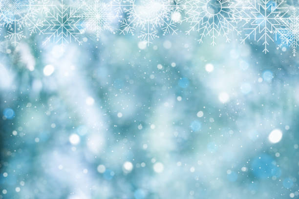 Christmas blurred background with snowflakes