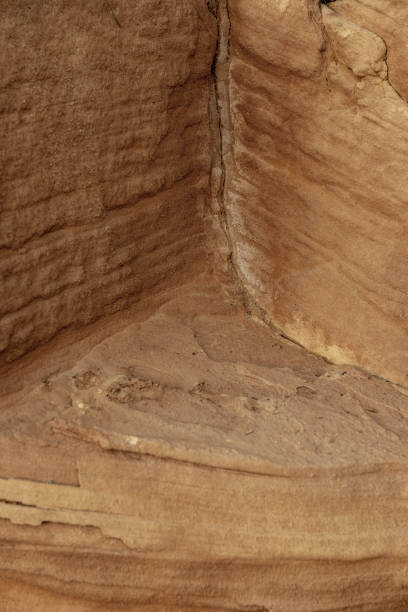 istock Weathered Sandstone Corner with Erosion Layers 2165408693