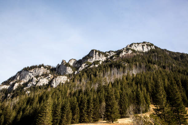 istock Mountain peaks against the sunny sky 2165413524